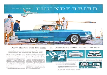 Ford Thunderbird Ad (March, 1958) – Now there's fun for four...in America's most individual car!