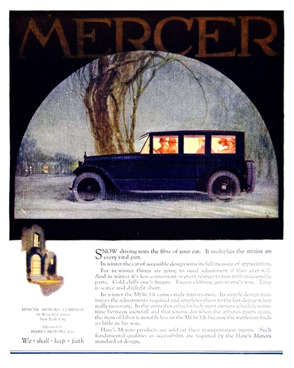 Mercer Series 5 Ad (December, 1920)