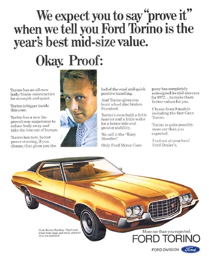 Ford Gran Torino Hardtop Ad (1972)