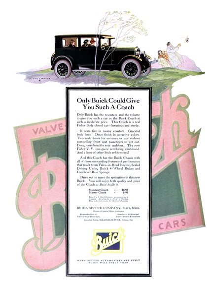 Buick Coach Ad (March, 1925) – Illustrated by Floyd C. Brink