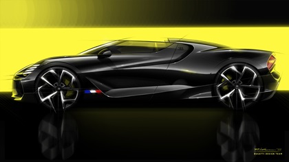 Bugatti W16 Mistral (2022) – Design Sketch