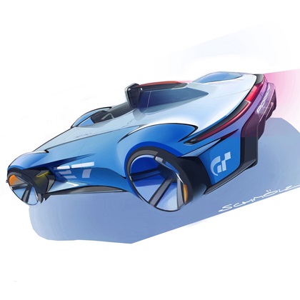 Porsche Vision GT Spyder (2022) – Design Sketch by Fabian Schmölz