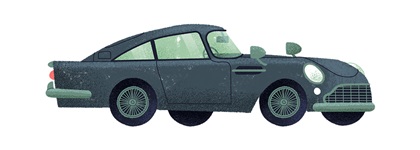 Aston Martin DB5 – Illustrated by MUTI Creative Studio