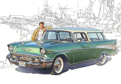 Chevrolet Bel-Air Nomad, 1957 – Illustrated by Kiyotaka Nagano