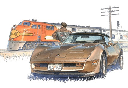Chevrolet Corvette C3, 1968–1982 – Illustrated by Kiyotaka Nagano