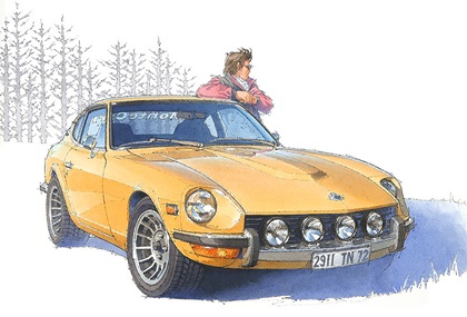 Datsun 240Z Monte Carlo, 1972 – Illustrated by Kiyotaka Nagano