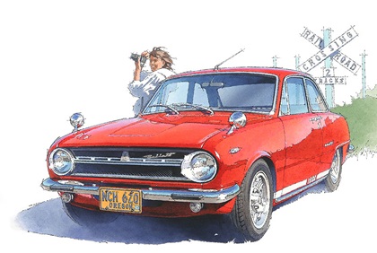 Isuzu Bellett 1600 GT, 1967 – Illustrated by Kiyotaka Nagano