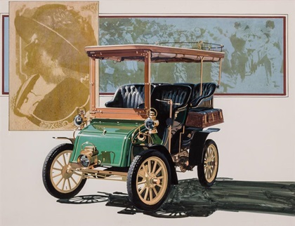 1904 Knox (Waterless) Tudor Touring – Illustrated by Thomas Maclay Hoyne