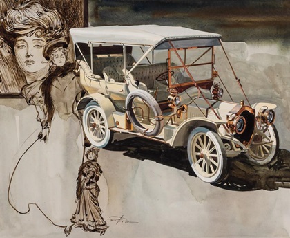 1907 Thomas Touring Model 36 – Illustrated by Thomas Maclay Hoyne