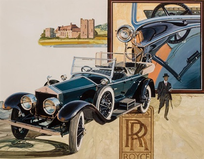 1923 Rolls-Royce Silver Ghost, Pall Mall Phaeton – Illustrated by Thomas Maclay Hoyne
