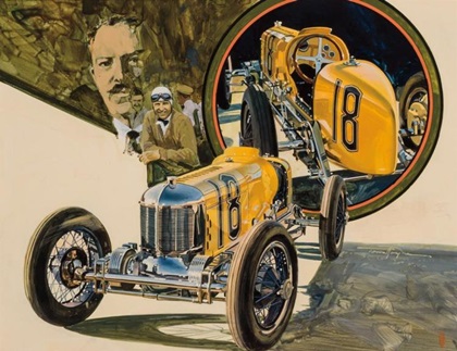 1927 Miller 91, Front-Wheel-Drive Race Car – Illustrated by Thomas Maclay Hoyne