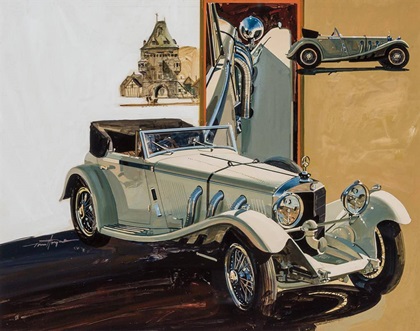 1929 Mercedes-Benz SSK – Illustrated by Thomas Maclay Hoyne