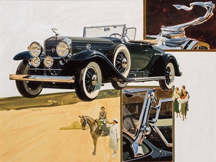 1930 Cadillac Series 452-A V-16 Roadster – Illustrated by Thomas Maclay Hoyne