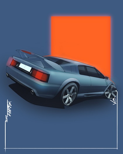Lotus Esprit V8 – Illustrated by Sajay Shinu