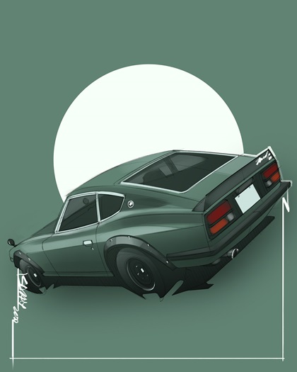 Nissan Fairlady 240Z – Illustrated by Sajay Shinu