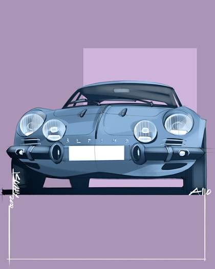 Alpine A110 1600 – Illustrated by Sajay Shinu
