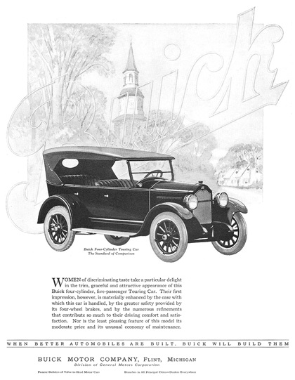 Buick Four-Cylinder Touring Car Ad (March, 1924)
