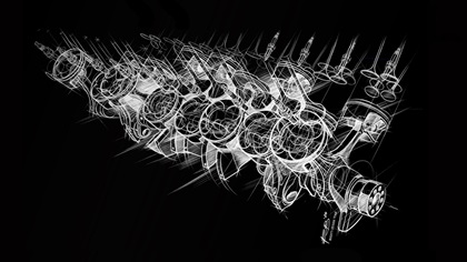 Bugatti Tourbillon (2026) – Design Sketch – Engine
