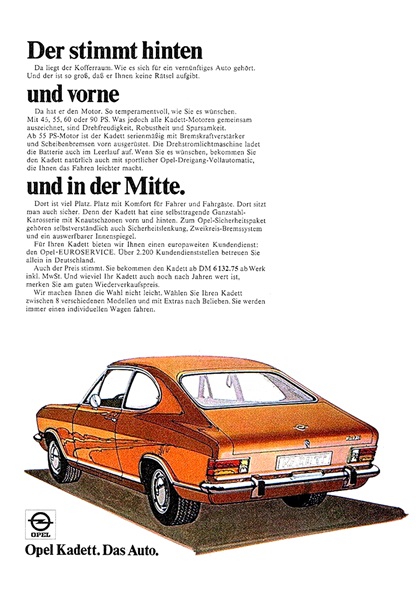 Opel Kadett Advertising Art (1970–1971)