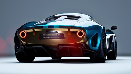 Art Machines by Anthony Jannarelly Ælla-60 (2025): Retro sports car based on the Ferrari 360