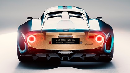 Art Machines by Anthony Jannarelly Ælla-60 (2025): Retro sports car based on the Ferrari 360