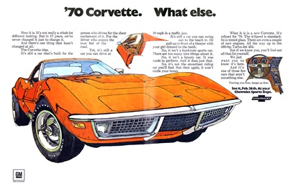 Chevrolet Corvette Advertising Art by Ken Dallison (1970)