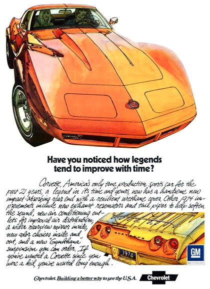 Chevrolet Corvette Ad (1974): Illustrated by Ken Dallison