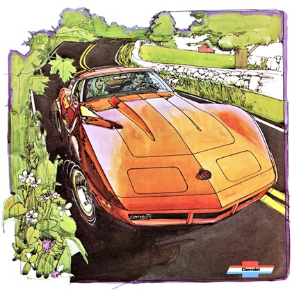 Chevrolet Corvette Advertising Art by Ken Dallison (1974)