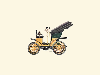 1899 Fiat Vis à vis 3½ HP – Illustrated by Fabio Luigi Rapi