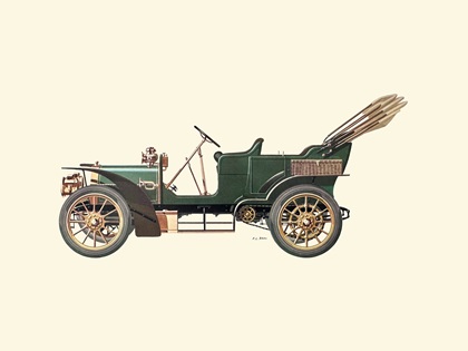1905 Una Tipica Carrozzeria Aperta – Illustrated by Fabio Luigi Rapi