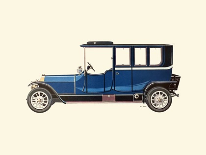 1908 Limousine per Grandi Viaggi – Illustrated by Fabio Luigi Rapi