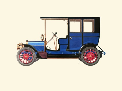 1909(08) Lancia Modello 'Beta' (Limousine 2 porte) – Illustrated by Fabio Luigi Rapi