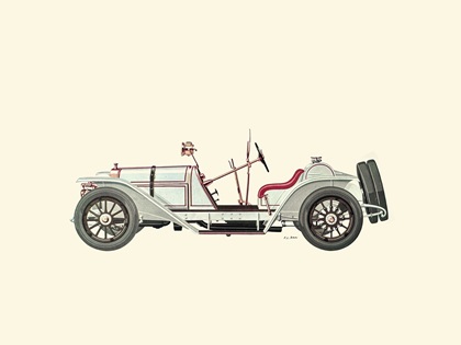 1911 Mercer Raceabout – Illustrated by Fabio Luigi Rapi