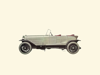1919 Fiat 510S Torpedo Filante – Illustrated by Fabio Luigi Rapi