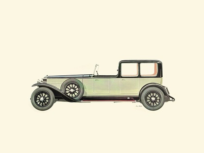 1921 Super Fiat 520 12-Cylinder Dorsay de Ville – Illustrated by Fabio Luigi Rapi