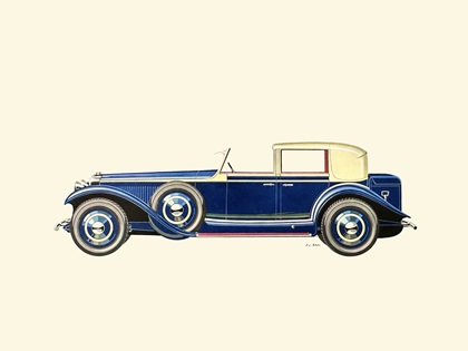 1927 Minerva Sedanca de Ville (Van den Plas) – Illustrated by Fabio Luigi Rapi