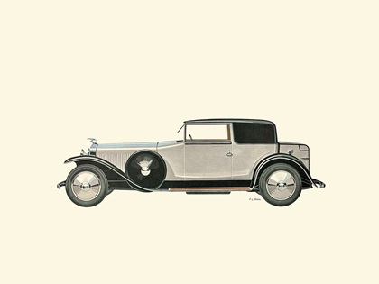 1928 Hispano-Suiza H6A Victoria – Illustrated by Fabio Luigi Rapi