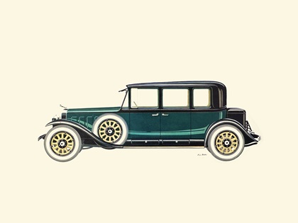 1928 Lincoln Eight-Cylinder Limousine – Illustrated by Fabio Luigi Rapi