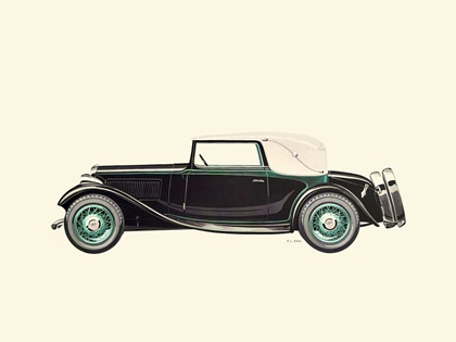 1933 Fiat 518L Ardita Cabriolet (Castagna) – Illustrated by Fabio Luigi Rapi