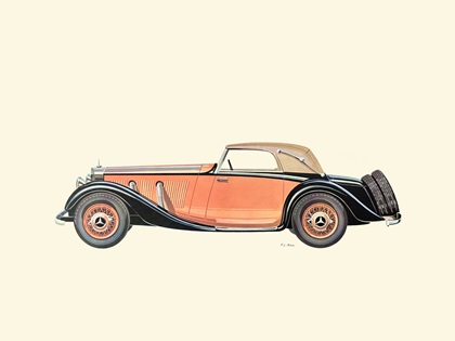 1935 Mercedes-Benz 380 – Illustrated by Fabio Luigi Rapi