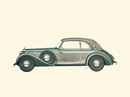 1937 Horch 8-Cylinder Sport Cabriolet – Illustrated by Fabio Luigi Rapi