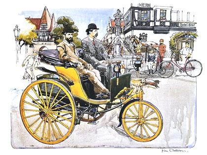 Benz Patent Motorwagen (1886): Illustrated by Ken Dallison