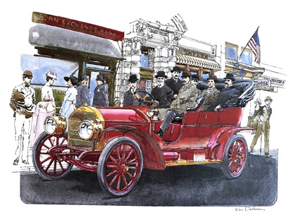 American Mercedes 40-45 Tourer (1906): Illustrated by Ken Dallison