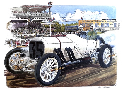 Mercedes Grand Prix Winner (1908): Illustrated by Ken Dallison