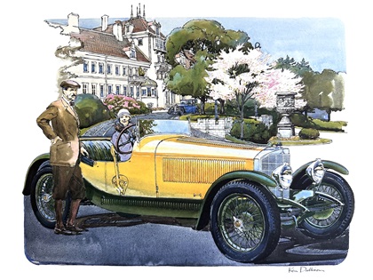 Mercedes Supercharged 10/40/65 Roadster (1922): Illustrated by Ken Dallison