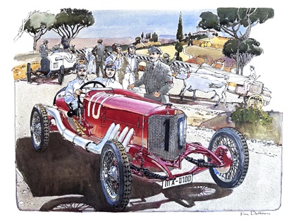Mercedes Targa Florio Winner – Christian Werner (1924): Illustrated by Ken Dallison