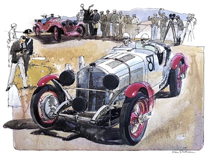 Mercedes-Benz SSKL – Caracciola Wins The Mille Miglia (1931): Illustrated by Ken Dallison