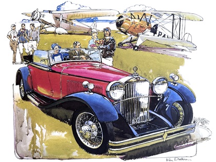 Mercedes-Benz Mannheim Cabriolet (1933): Illustrated by Ken Dallison