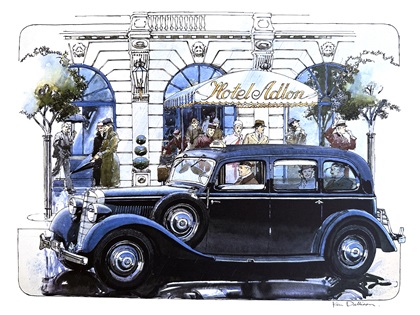 Mercedes-Benz 260D – First Diesel Production Car (1936): Illustrated by Ken Dallison
