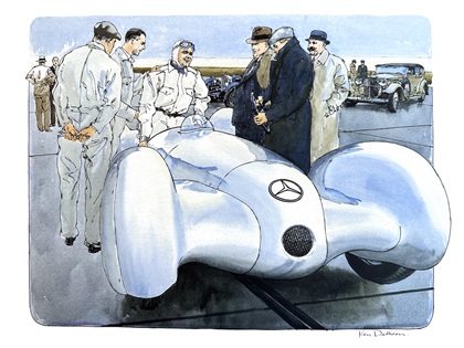 Mercedes-Benz W154 – Caracciola's Dessau Record Car (1939): Illustrated by Ken Dallison